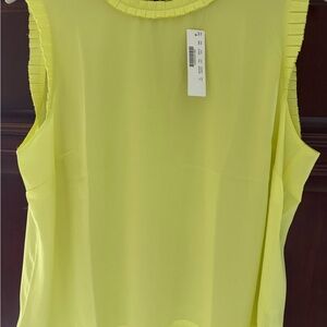 J. Crew Bright Yellow Silk Sleeveless Blouse
